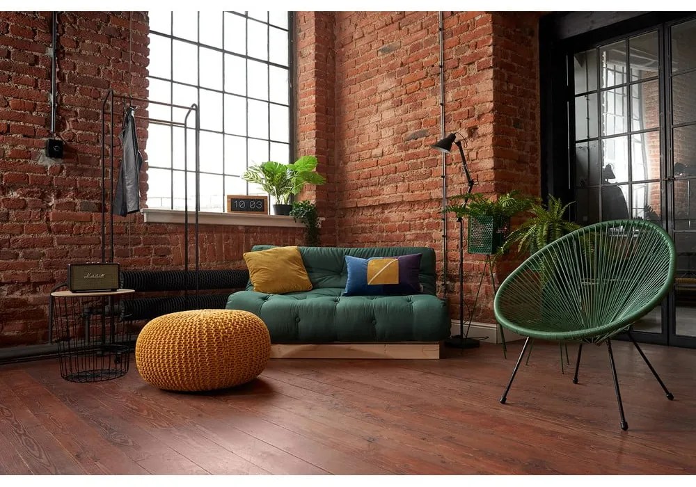 Зелен разтегателен диван 140 cm Roots - Karup Design