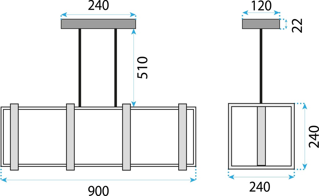 Плафон Geometrical APP1583-4CP