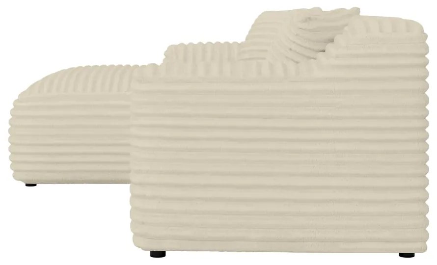 Бежов ъглов диван от рипсено кадифе (ляв ъгъл) Martin – Ropez