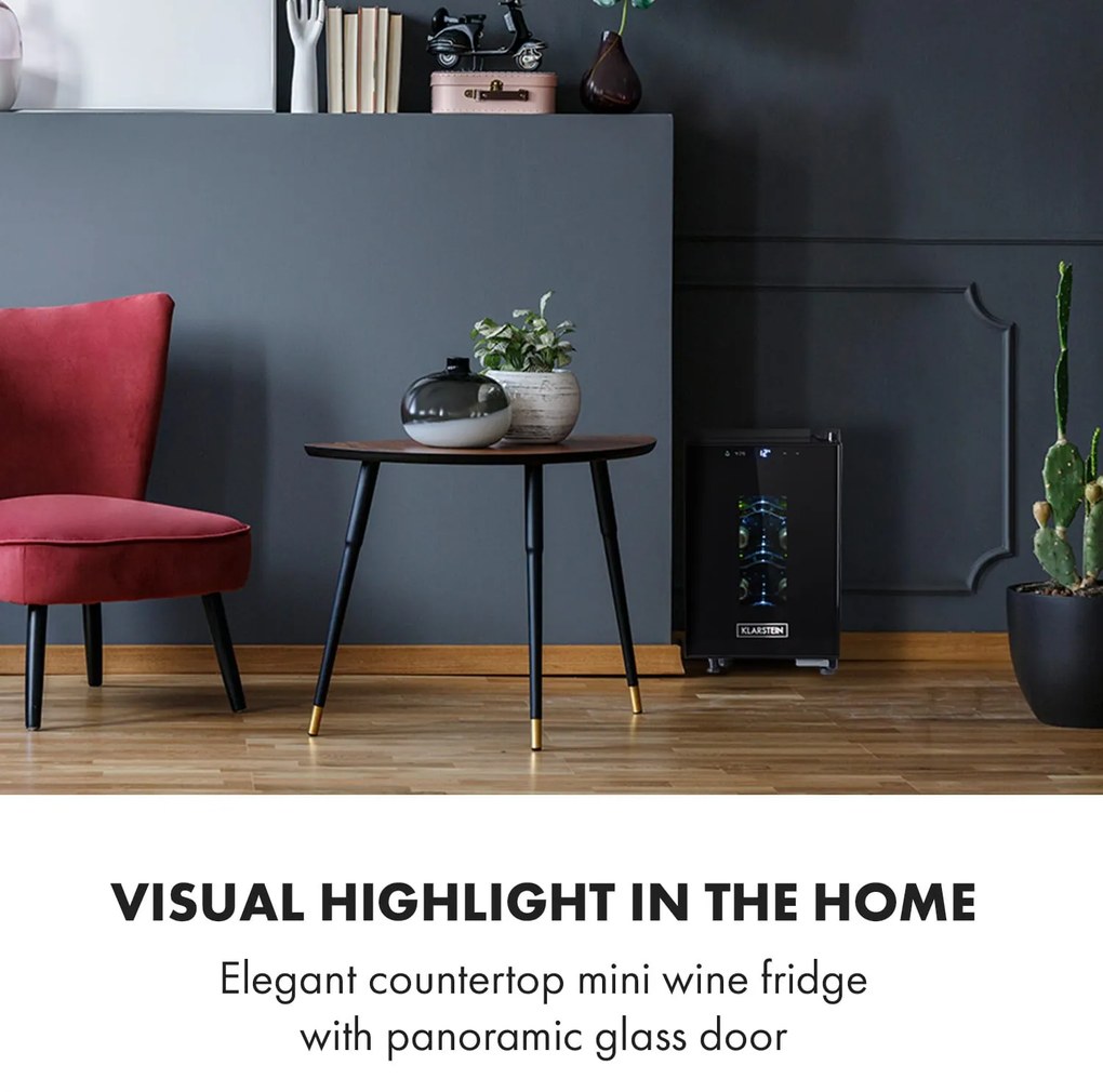 Klarstein Bellevin 6 Uno, винотека, 17 литра, 11 - 18 °C, една зона