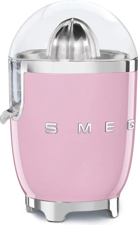 Електрическа цитрус преса Smeg CJF11PKEU, 70 W, Антикапкова система, Противоплъзгаща се основа, Розов