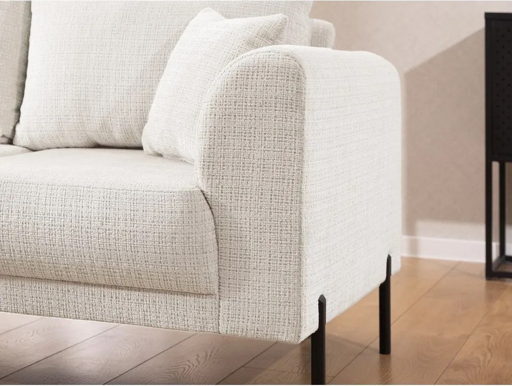 Бежов шенилов ъглов диван (ляв ъгъл/L форма) Mauris – Ropez