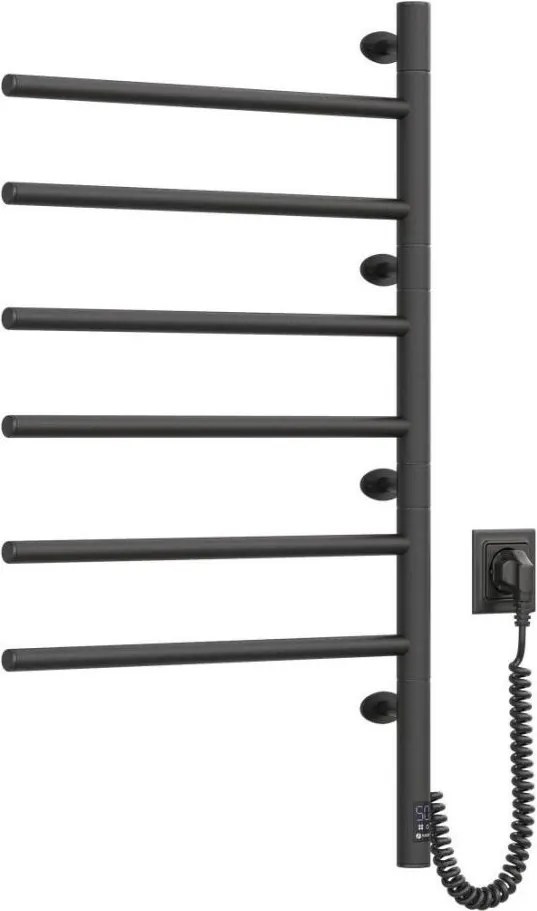 Електрически въртящ се сушилник за кърпи с термостат ARABESQUE 105W 82x49 cm черен