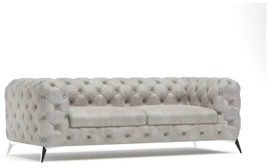 Светлосив кадифен диван 225 cm Chelsea – Ropez