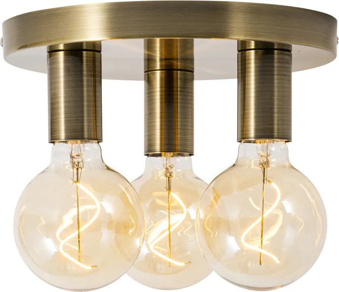 Смарт плафон бронз кръгъл вкл. 3 Wifi G95 - Facil