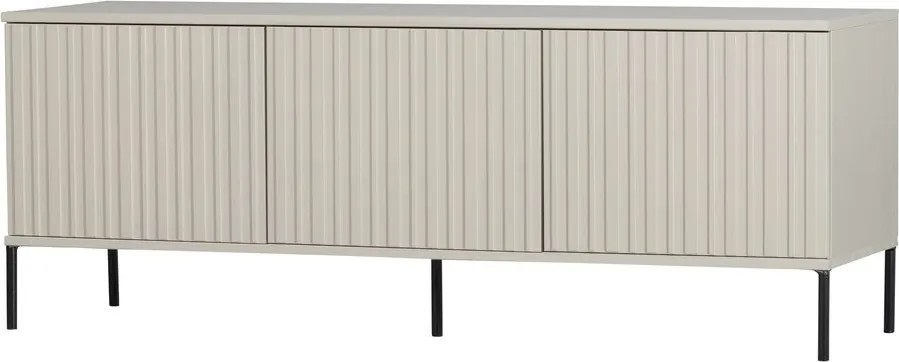 Светлосива маса за телевизор от масивен бор 150x56x44 cm New Gravure – WOOOD