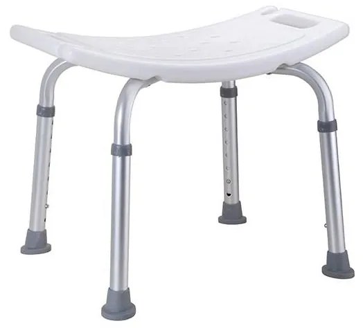 Столче 51x39 см, сребристо/бяло