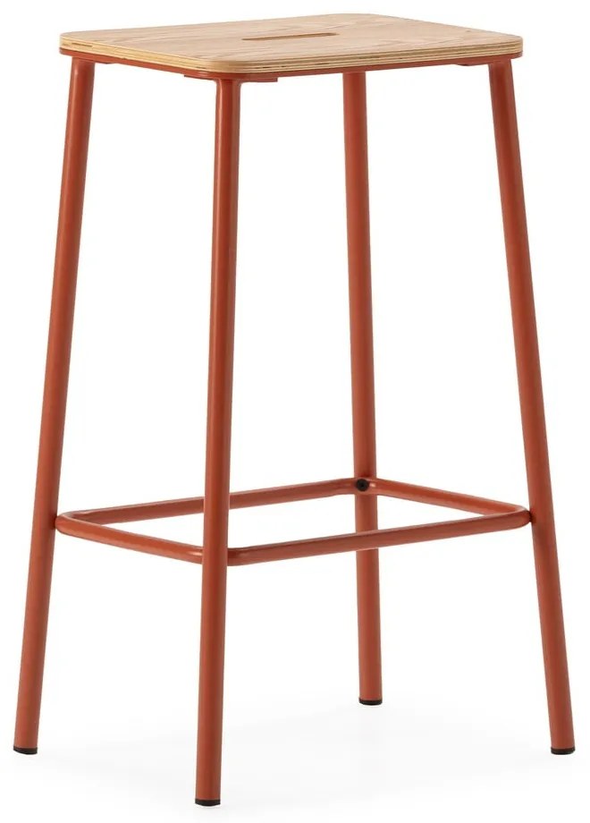 Бар столове в комплект 2 бр. в тухлен цвят (височина на седалката 65 cm) Abba – Marckeric