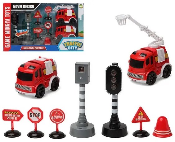 Пожарникарски Комплект Traffic City 112840 (9 pcs)