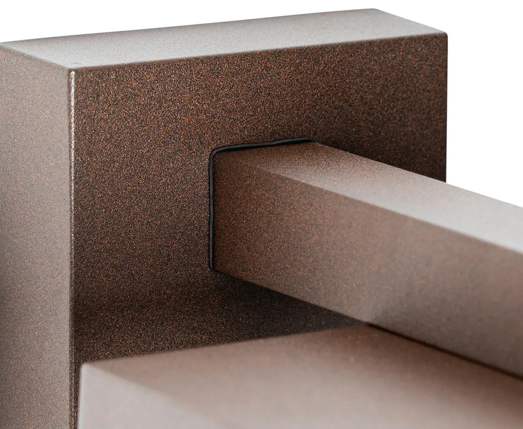 Смарт външен стенен фенер ръждивокафяв IP44 вкл. WiFi ST64 - Charlois