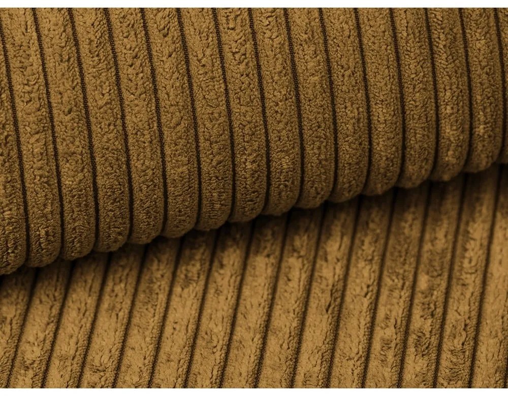 Сгъваем диван от рипсено кадифе в цвят горчица 195 cm Nona – Makamii