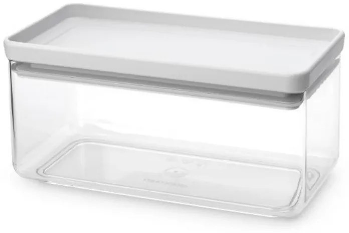 Кутия за съхранение на продукти Brabantia Tasty+ Stackable 1008874, 1.5 л, Силиконово уплътнение, Без BPA, Светлосив