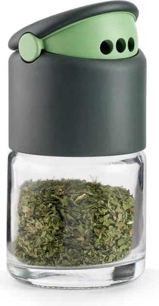 Бурканче за подправки Lekue 1009487, 80 мл, Ø5.2x9.2 см, Стъкло, +4°C / +80°C, Сив