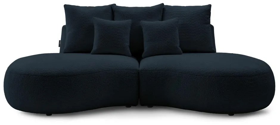 Тъмносин диван от плат букле 260 cm Saint-Germain - Bobochic Paris