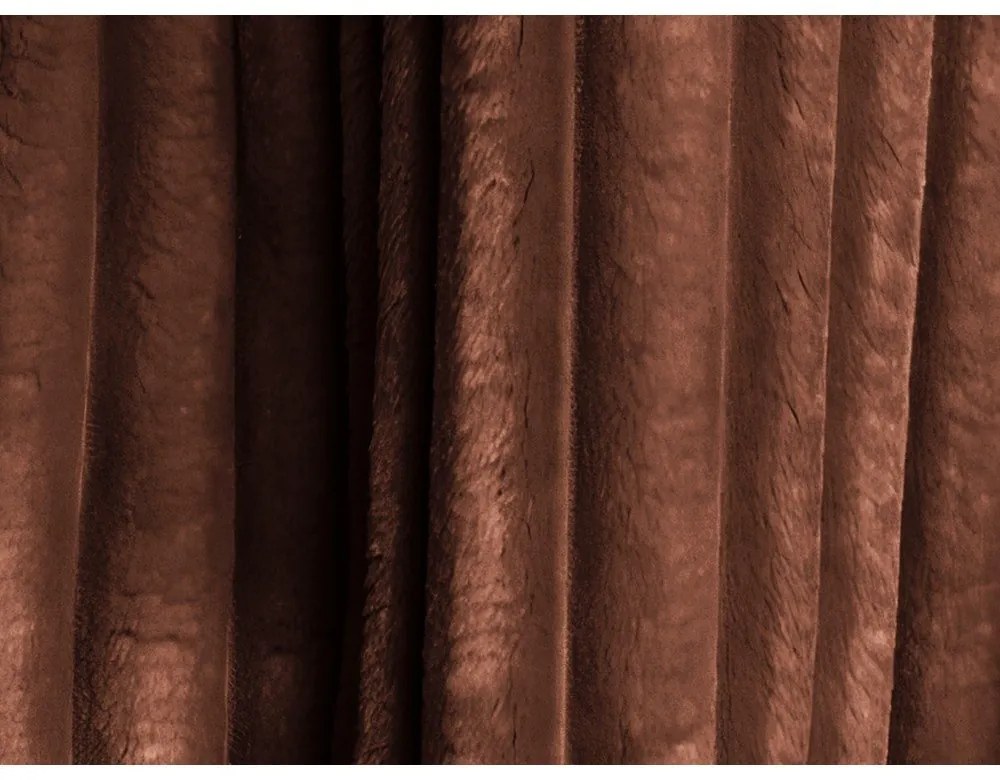 Теракотен разтегателен диван с място за съхранение от рипсено кадифе 266 cm Kini – Makamii