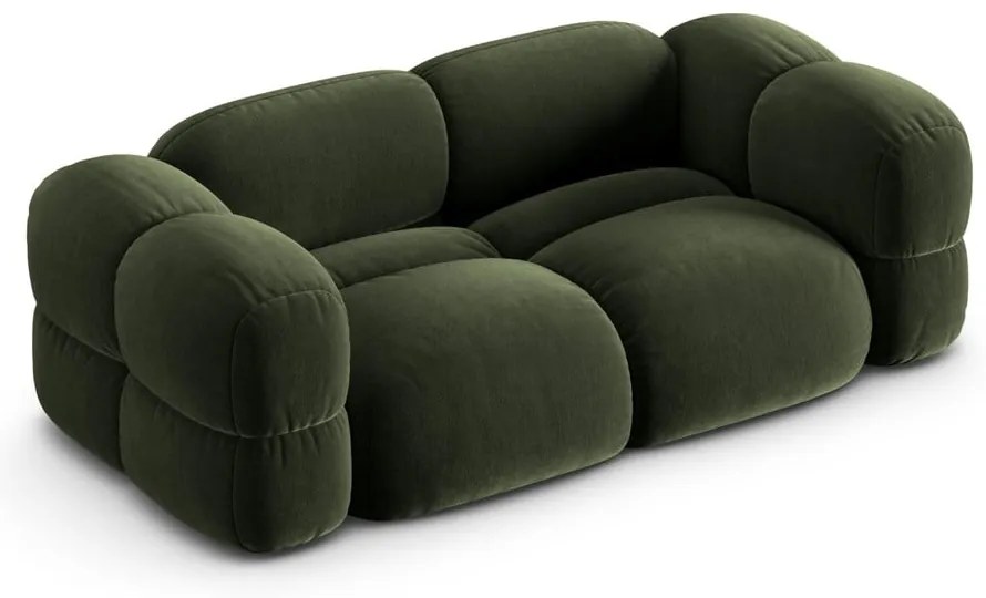 Зелен кадифен диван 210 cm Loretto – Cosmopolitan Design