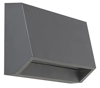 Модерен външен стенен аплик тъмно сив с LED IP65 - Sandstone 2