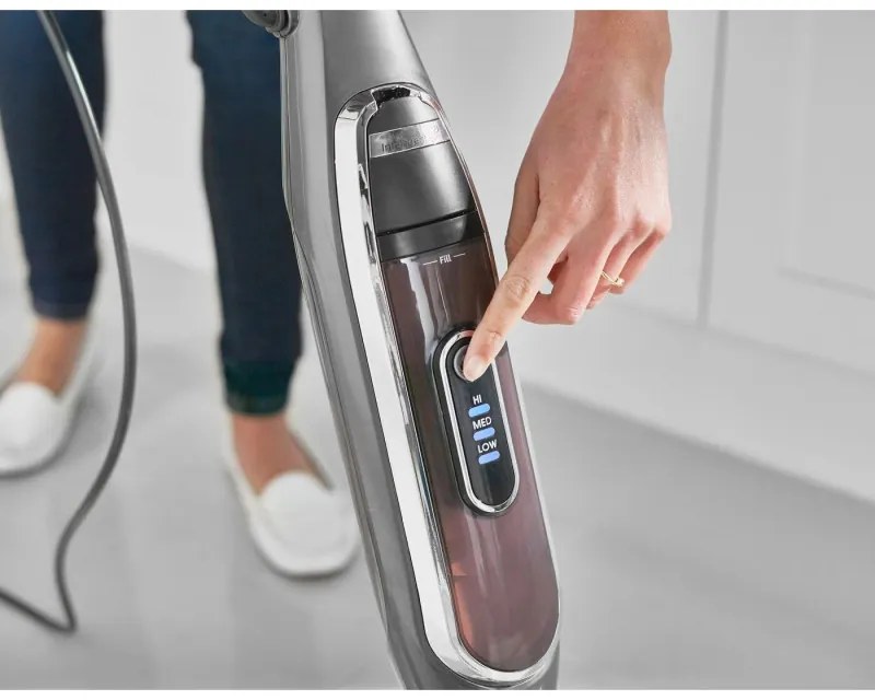 Парочистачка Shark S6003EU, 1200W, 0.35 л, 3 настройки, Технология Klick'n Flip, Steam Blaster, Dirt Grip подложки, Сив/Виолетов