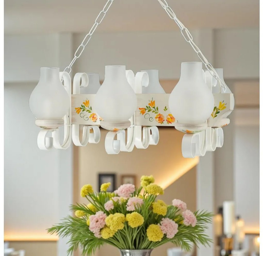 Brilagi - Полилей на верига QUEEN 6xE14/40W/230V бук/кремав