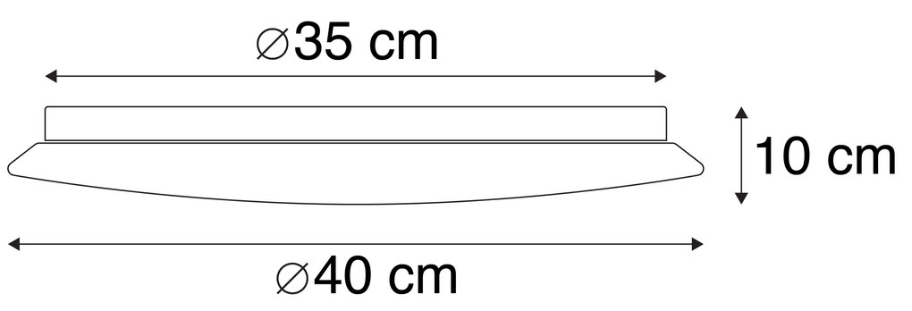 Таванна лампа бяла с LED и димер с дистанционно управление - Mane