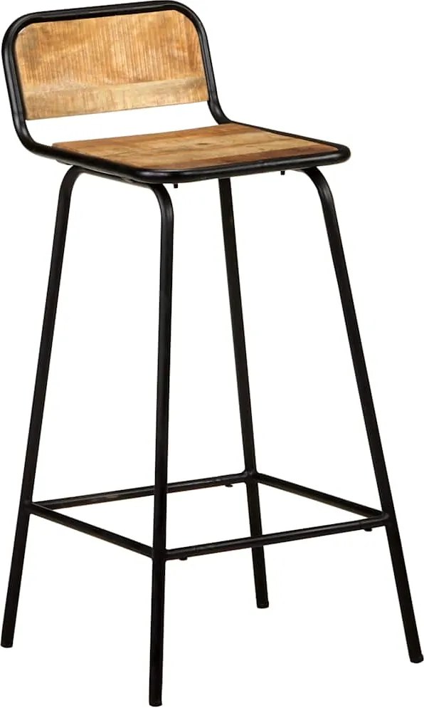 321953 vidaXL Бар столове, 2 бр, мангово дърво масив