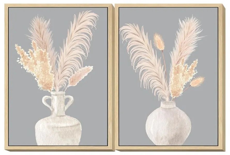 Картина DKD Home Decor Ваза (50 x 4 x 70 cm) (2 pcs)