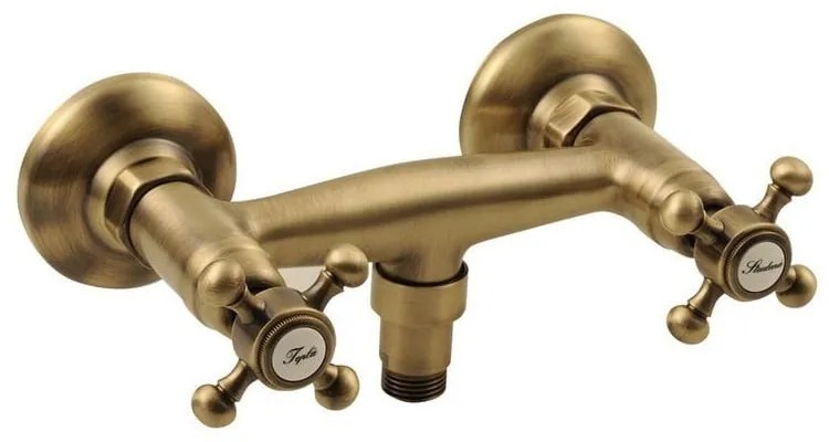 Стенна душ батерия в бронзов цвят (1 изход) Antea – Sapho