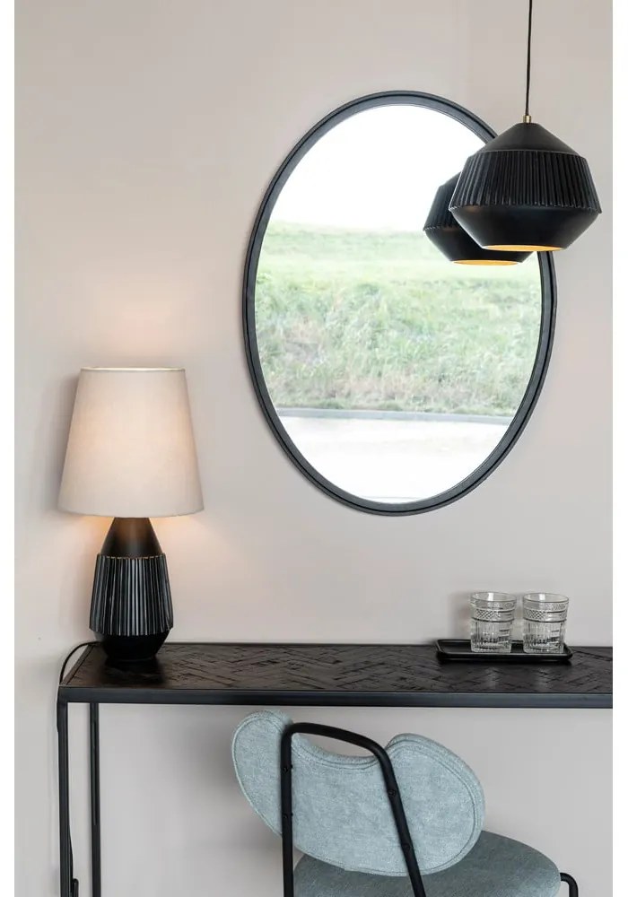 Настолна лампа в черно и бежово Aysa - White Label