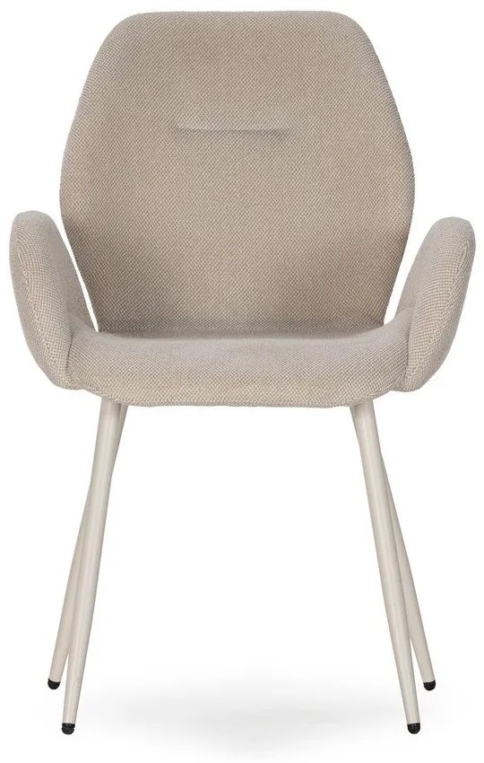 Бежови тапицирани трапезни столове в комплект 2 бр. Ansu – Marckeric