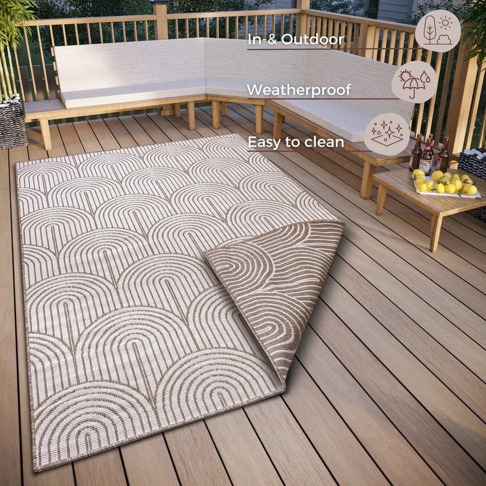 Кафяв външен килим 160x230 cm Pangli Linen – Hanse Home