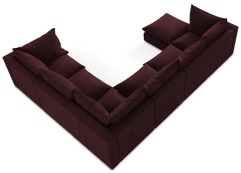 Бордо ъглов диван (десен ъгъл/U форма) Manao – Makamii