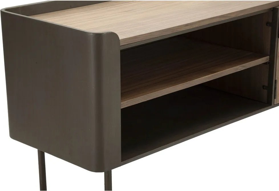 Кафява маса за телевизор от масивна ела 150x58 cm Toronto – Mauro Ferretti