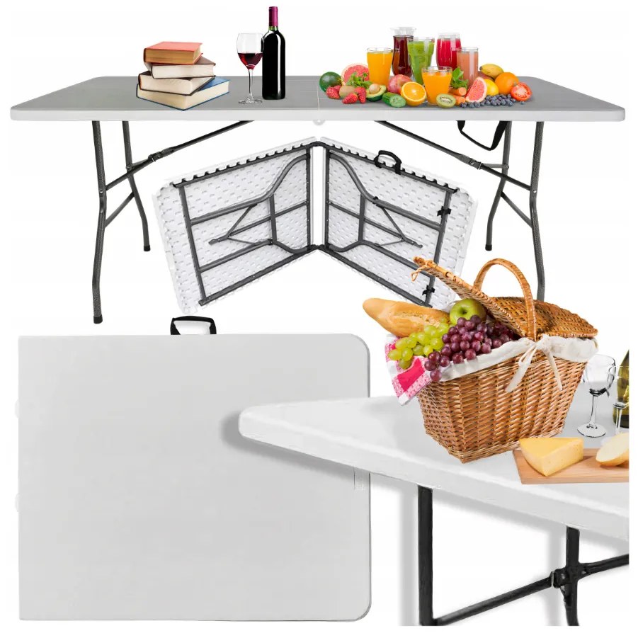 Маса за хранене за градина (сгъваема) Ширина: 70 см | Дължина: 240 см