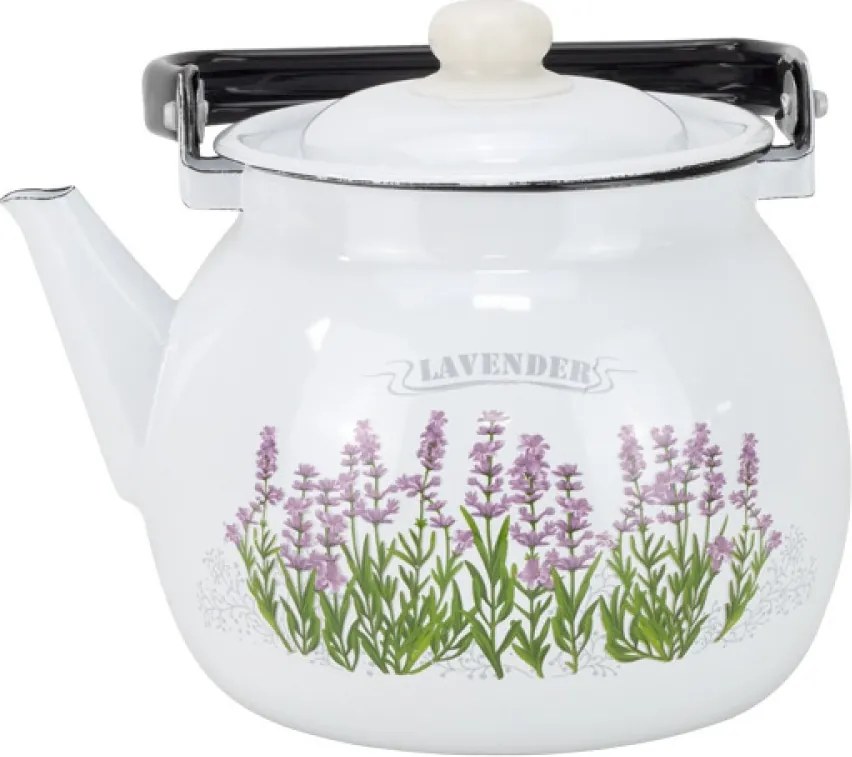 Horecano - Емайлиран чайник 3,5л ЛАВАНДА Н-(l27130/2whtLavn)