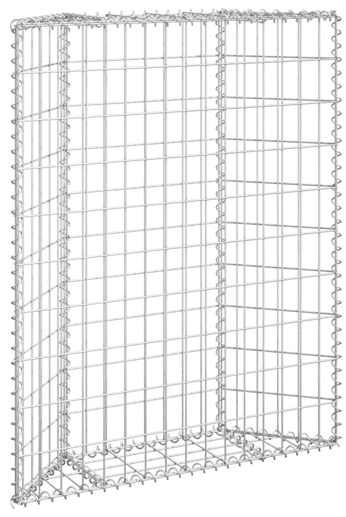 Габион повдигната леха трапец поцинкована стомана 80x20x100 см Gina