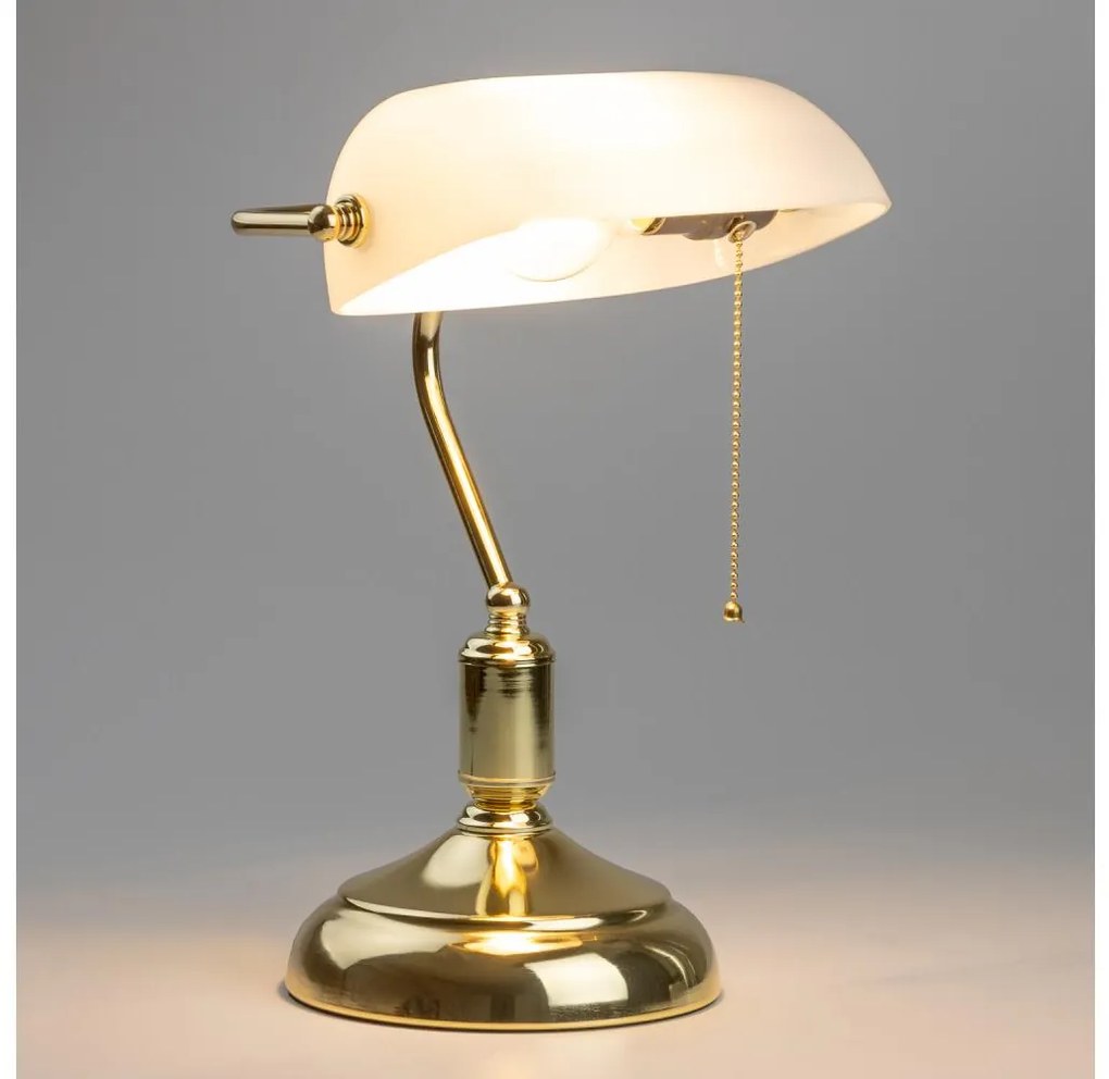 Brilagi - Настолна лампа BANK OFFICE 1xE27/60W/230V златна/бяла