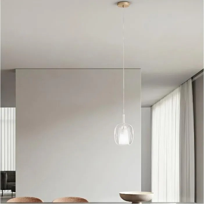 Ondaluce - Полилей на кабел THELMA 3xE27/15W/230V прозрачен