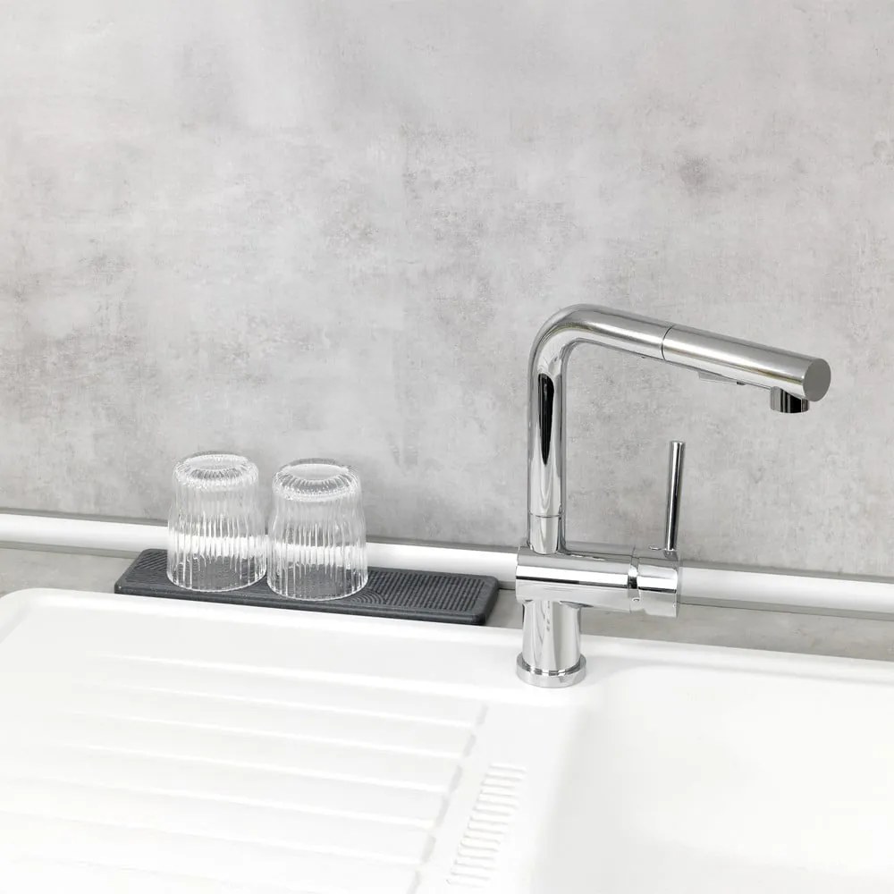 Сива тавичка за оттичане за съдовете от диатомична глина 30x8 cm Damon – Wenko