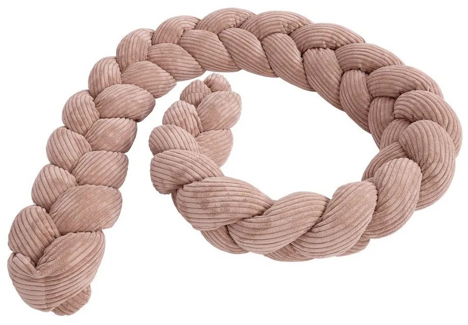 Розово ограждение за детско легло от рипсено кадифе 200 cm – Meowbaby