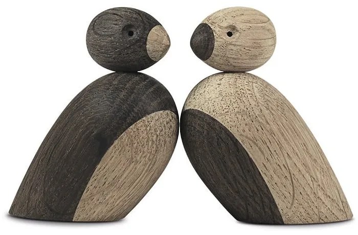 Комплект от 2 статуетки от масивна дъбова дървесина Pair of Sparrows - Kay Bojesen Denmark