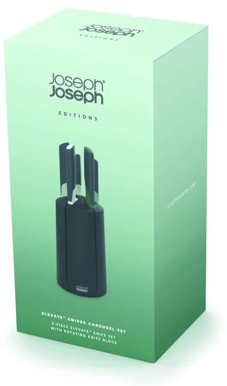 Комплект от 5 ножа от неръждаема стомана с въртяща се стойка Elevate - Joseph Joseph
