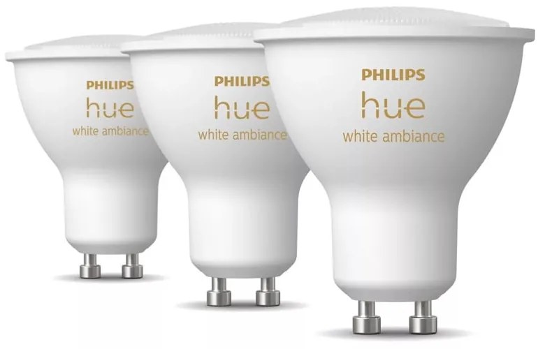 LED комплект крушки 3 бр. GU10, 4 W White ambiance – Philips Hue