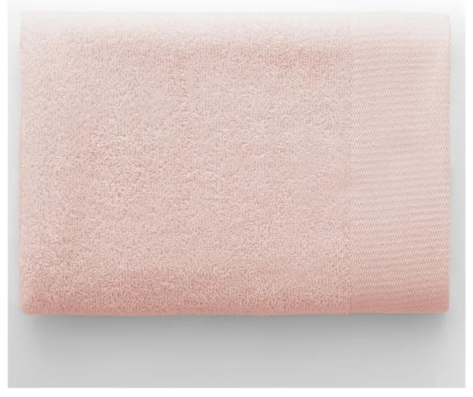 Светлорозова памучна хавлиена кърпа от тери 70x140 cm Amari – Restilo