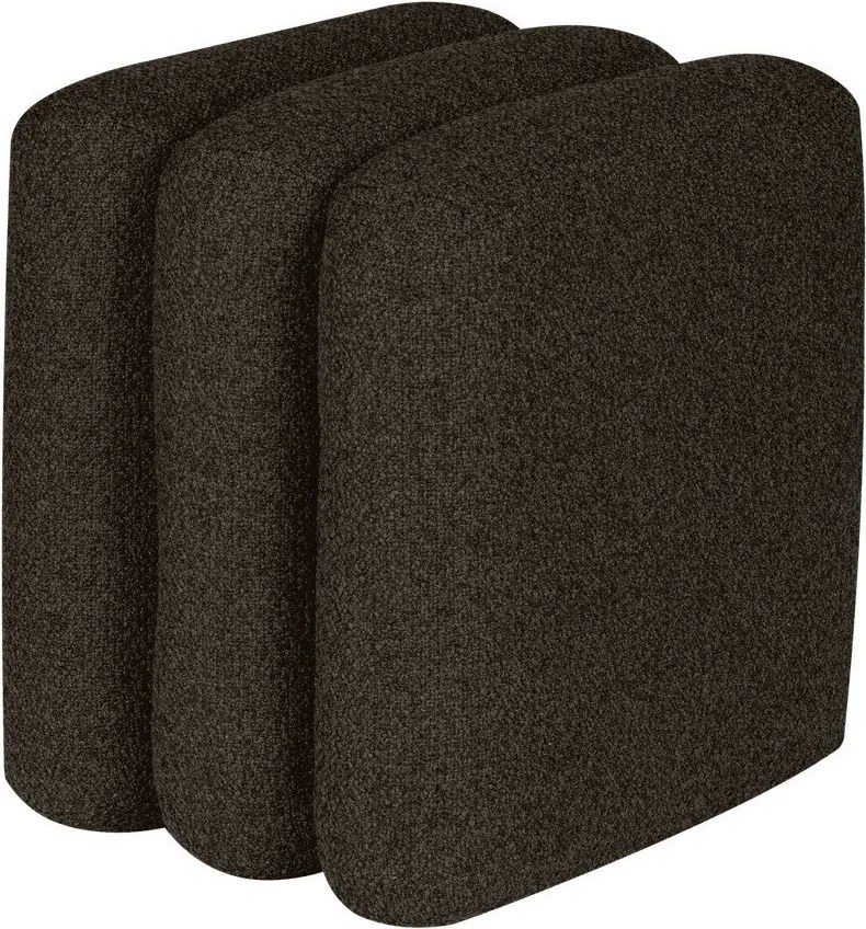 Кафява табуретка от прежда с примки от букле Radd – noo.ma