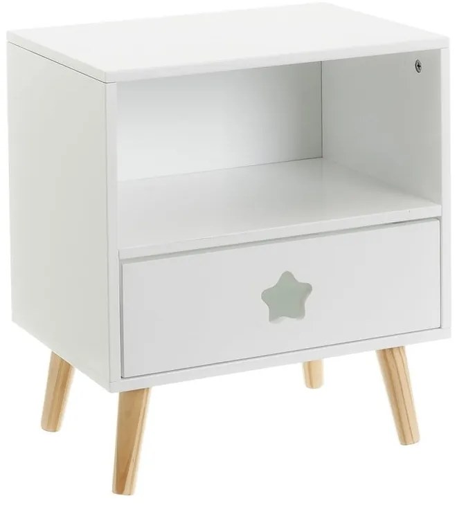 Бяло детско нощно шкафче - Casa Selección