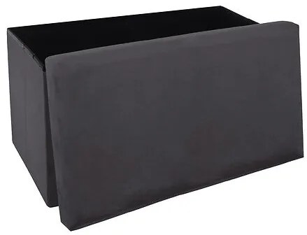 Пейка със съхранение atmosphera Tess, Кадифе, Сгъваема - Син