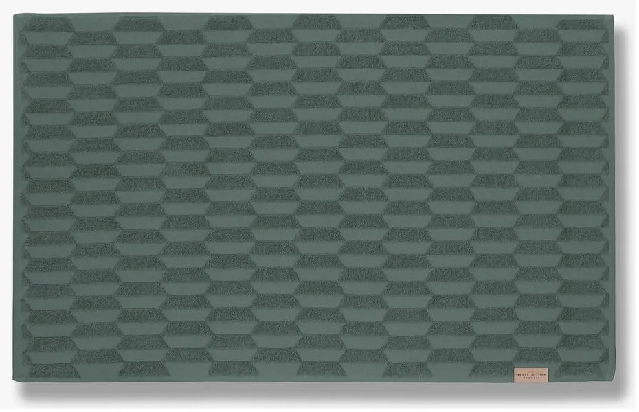 Тъмнозелена постелка за баня 50x80 cm Geo - Mette Ditmer Denmark