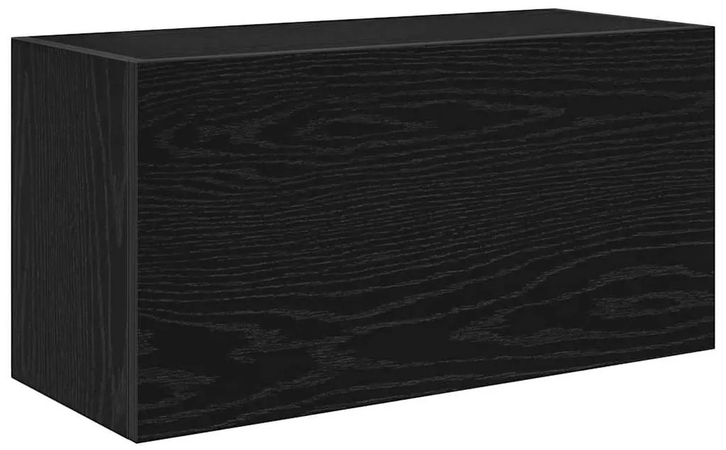 860059 vidaXL Стенен шкаф за баня, черни, 60x25x30 см, инженерно дърво