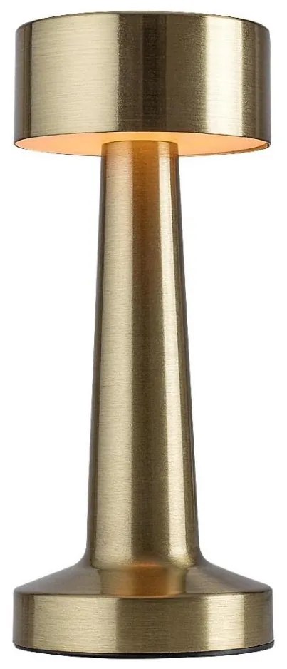 Rabalux 74207-LED Зареждаема LED настолна лампа SENAN, 2.7W, 5V, 1200mAh, златна