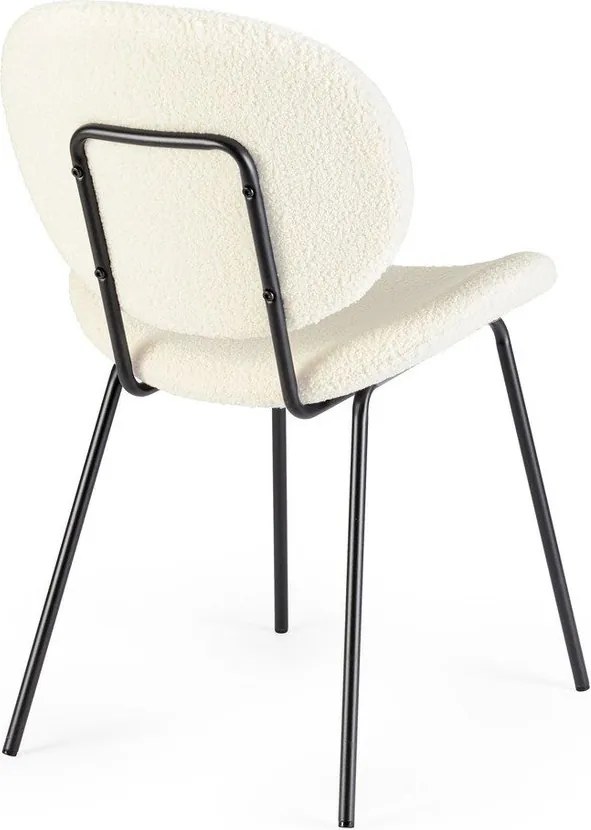 Бял тапициран трапезен стол Maddie – Yes Everyday